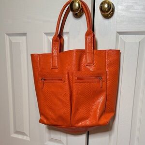 Neiman Marcus Orange Tote Bag handbag